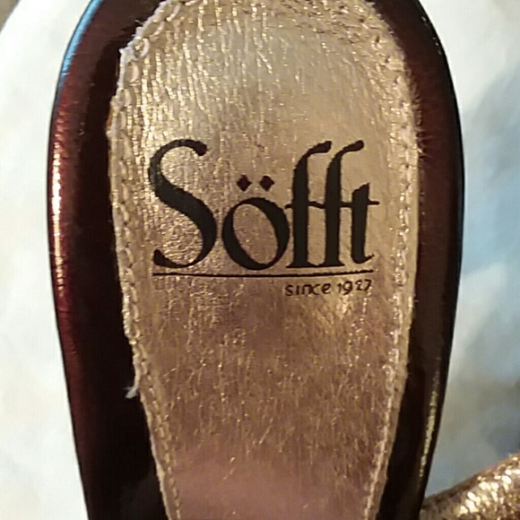 Sofft brown peep toe sling back platform h… - Picture 7 of 7